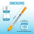 JJ CARE Disposable Syringes (Pack of 100) 0.3cc/ml – 31G 5/16", U-100, Sterile Insulin Syringe, Individually Wrapped Ultra Fine Single Use Diabetic Syringes